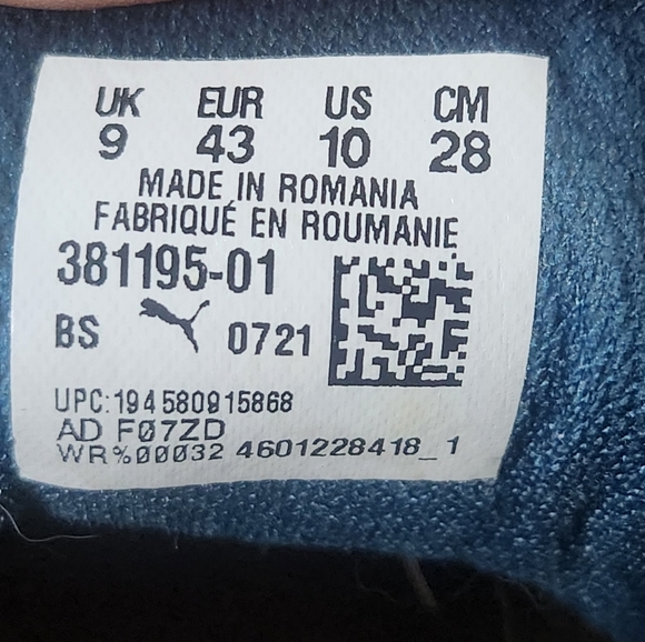 Puma Suede Crepe PatchPeyote Blue Red Sneakers - Picture 4 of 6